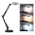 Brilagi - LED Stmívatelná stolní lampa s lupou LENS LED/12W/5V 3000/4200/6000K černá